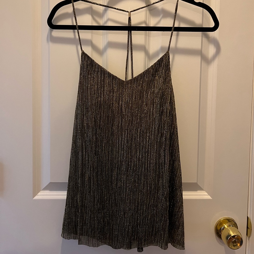Gold, loose fitting cami